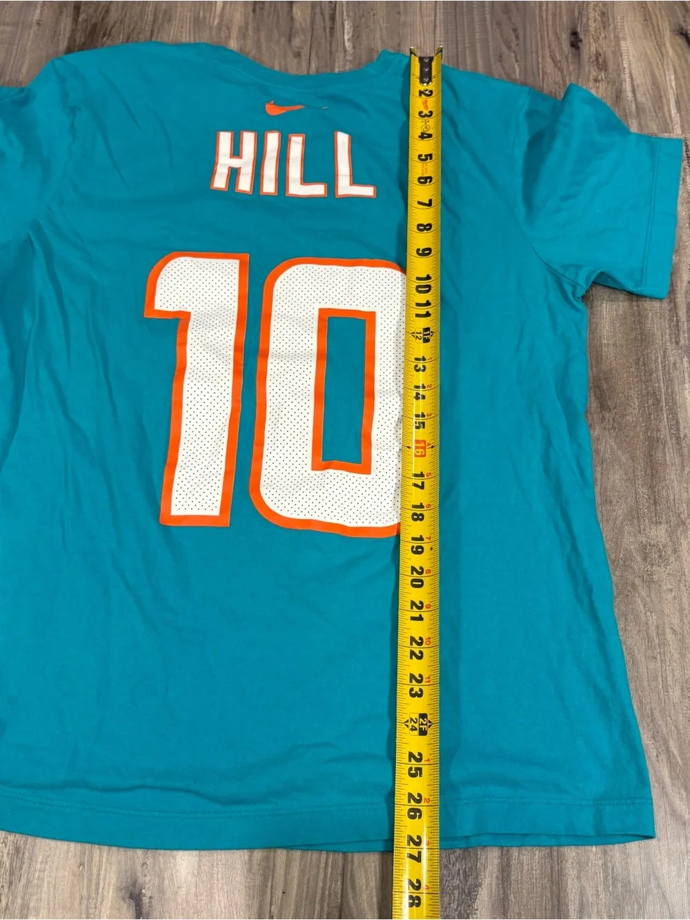 Nike Miami Dolphins Tyreek Hill #10 T Shirt Aqua NFL Football Mens M